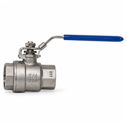 Stainless Steel 2" Non-Lockable 2pce Ball Valve